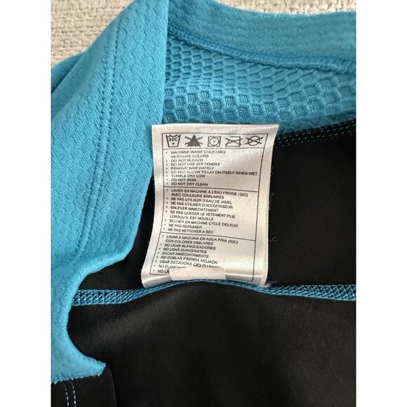 Nike Sphere D Running Women's  Quarter Zip Jacket Size SP Thumb Holes Teal/Black - Picture 6 of 6